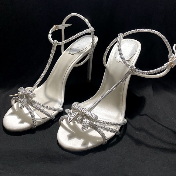 Rene Caovilla CATERINA SATIN & LEATHER SANDAL - Picture 1 of 4